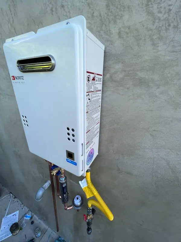 Tankless water heater installation for Laws homes